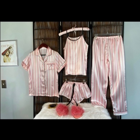 New Pajamas, Set, Silky, Smooth, 4 piece set, Brand New, new pajama set - Picture 5 of 14